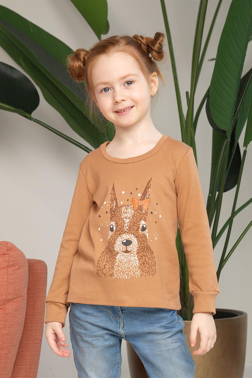 Футболка КотМарКот с белкой коричневая