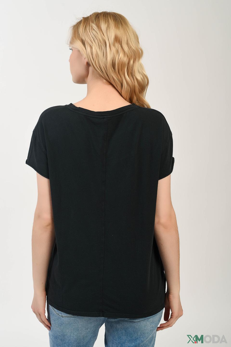 Футболка Set с принтом чёрная