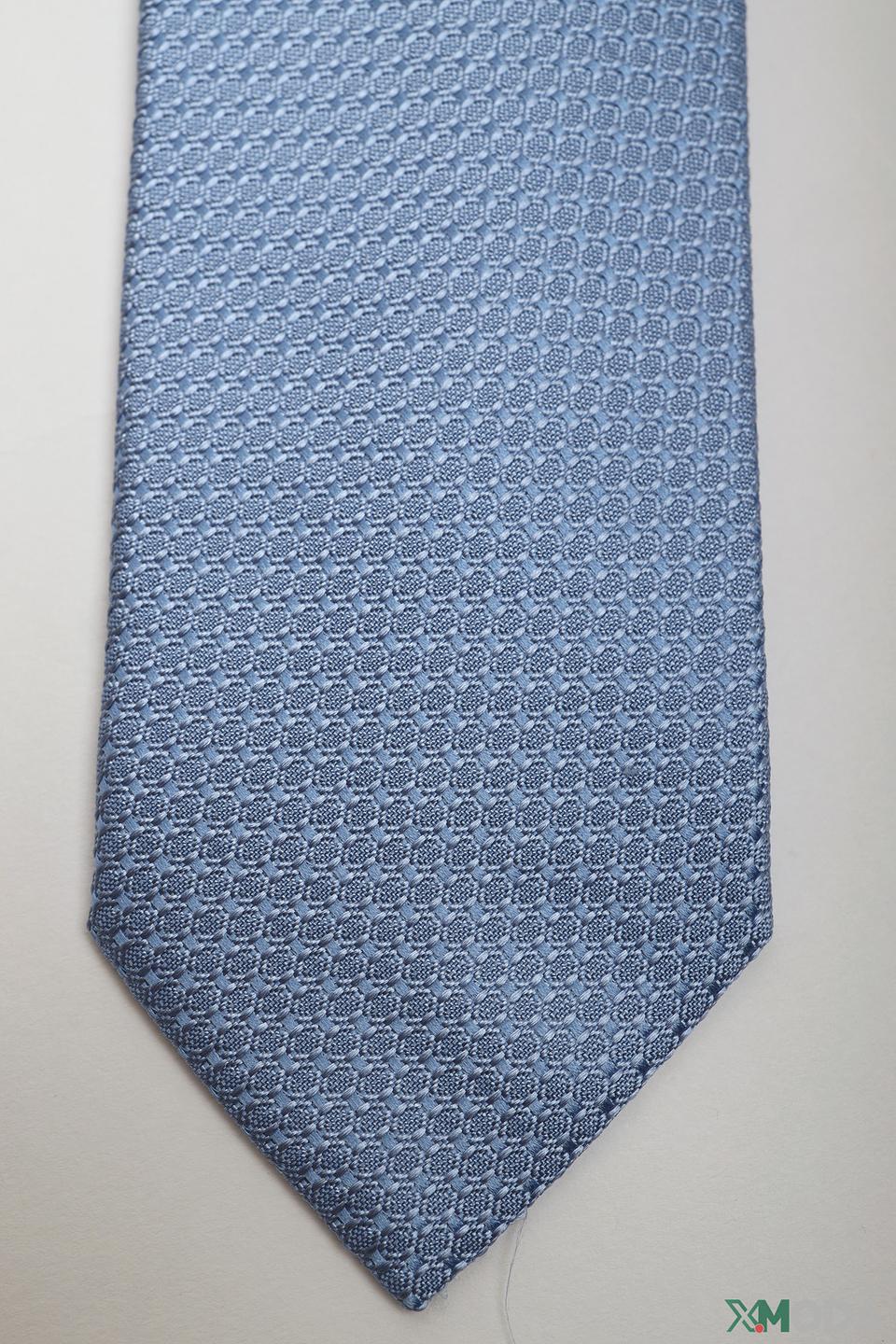 Галстук Boss Business голубой в геометрию