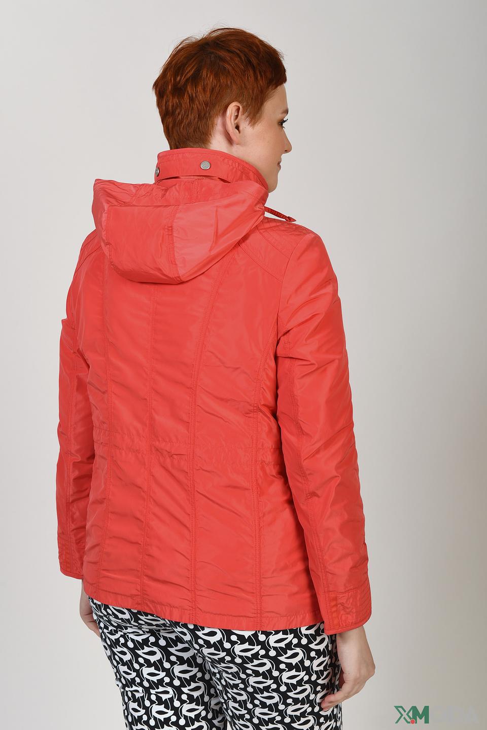 Куртка Lebek женская кораллового цвета с капюшоном