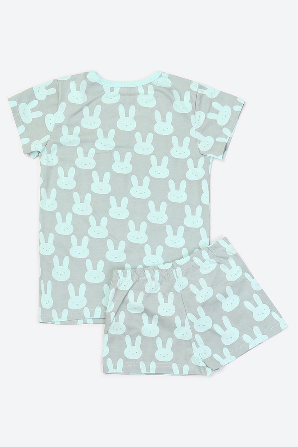 Комплект КотМарКот с зайчиками серый