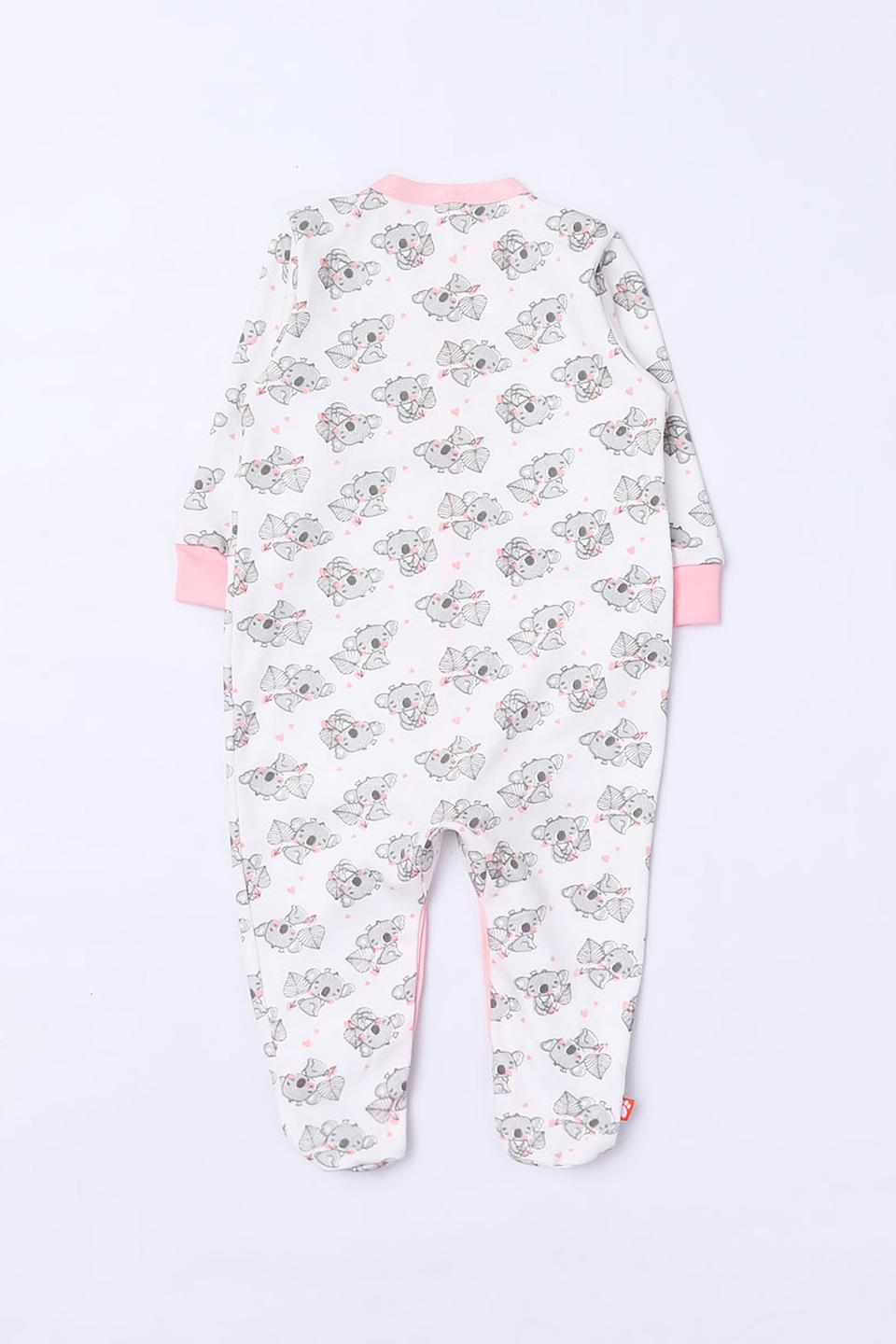 Комбинезон КотМарКот с котятами и сердечками молочный