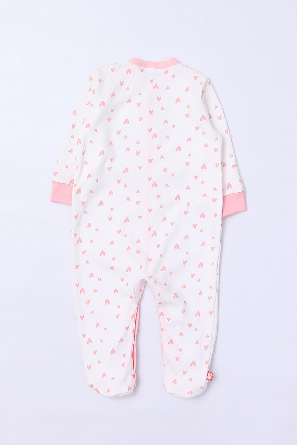 Комбинезон КотМарКот с котятами и сердечками молочный