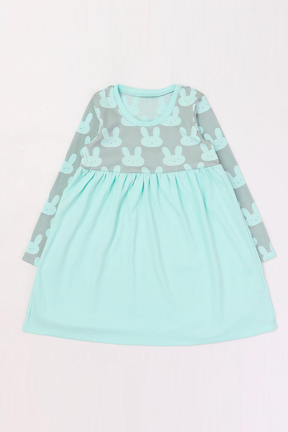 Платье КотМарКот с зайчиками мятное