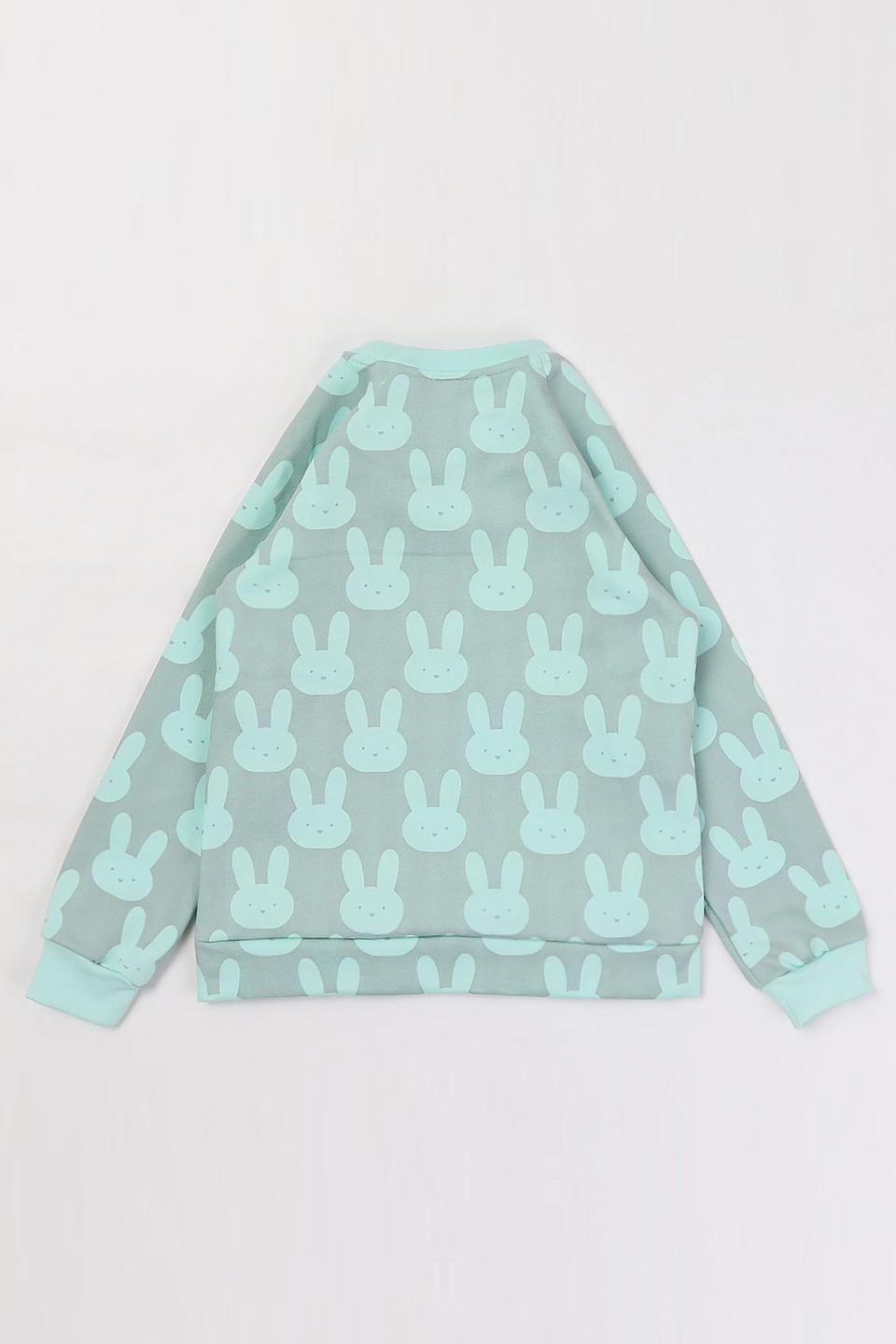 Джемпер КотМарКот с зайчиками мятный