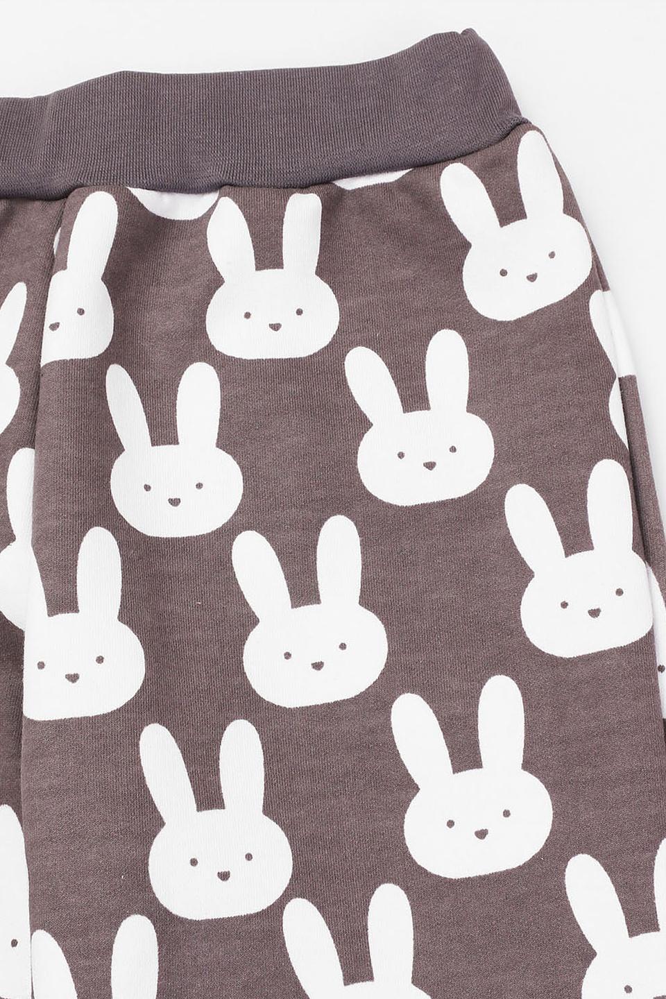 Джинсы КотМарКот с зайчиками серые