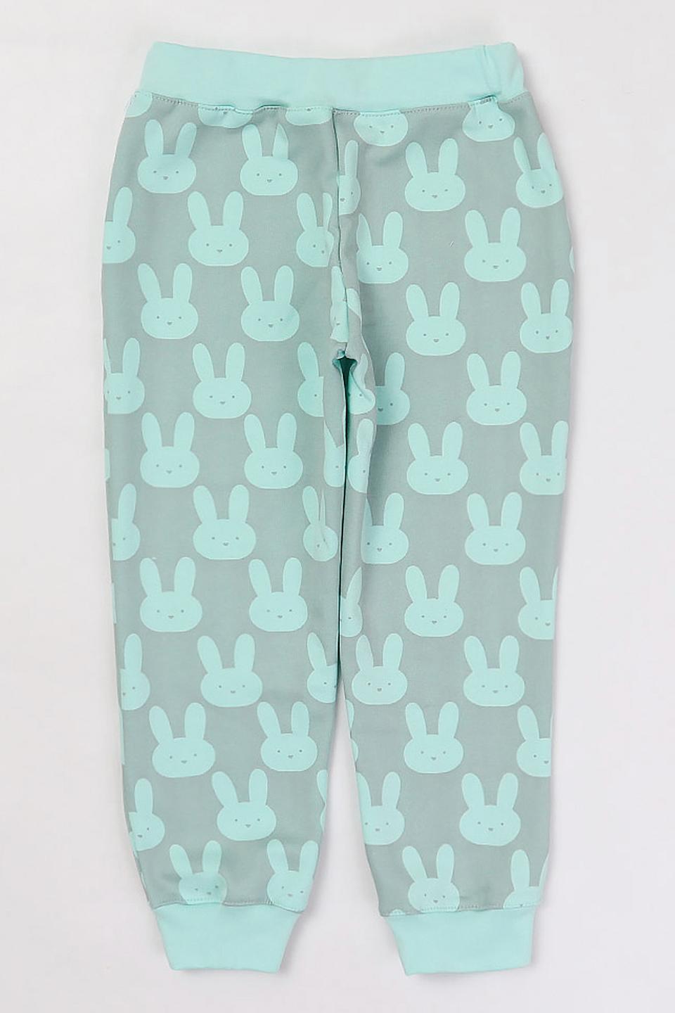 Брюки КотМарКот с зайчиками мятные