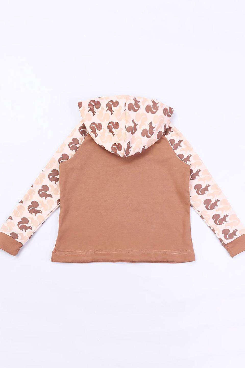 Джемпер КотМарКот girl с белкой коричневый
