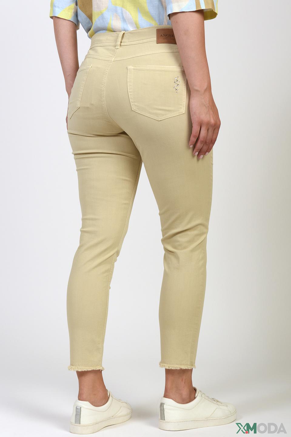 Джинсы Angels с вышивкой бежевые