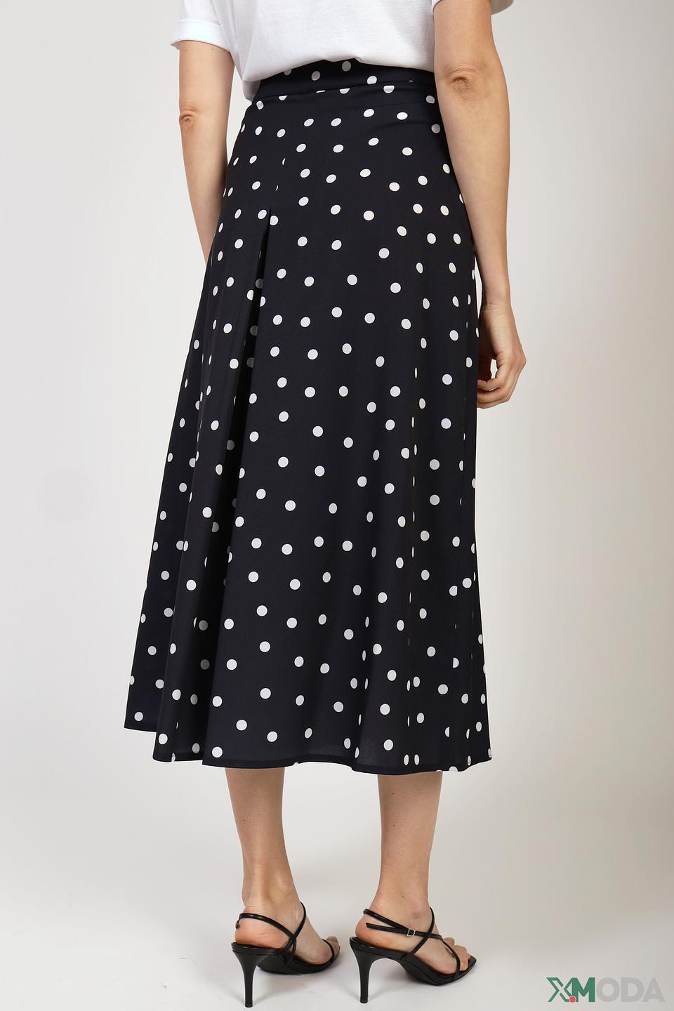 Юбка Cinque в горошек чёрная