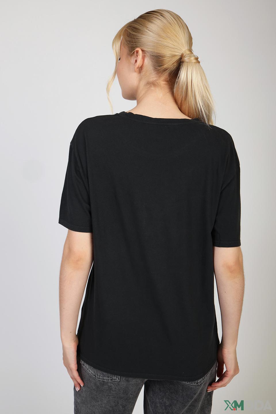 Футболка Set с принтом леопардов чёрная