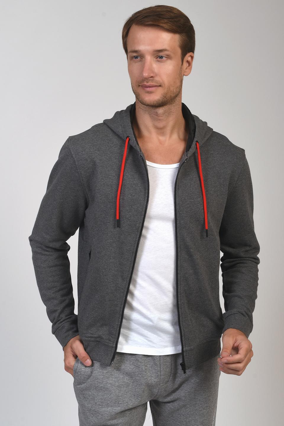 Кардиган Pezzo с капюшоном серый