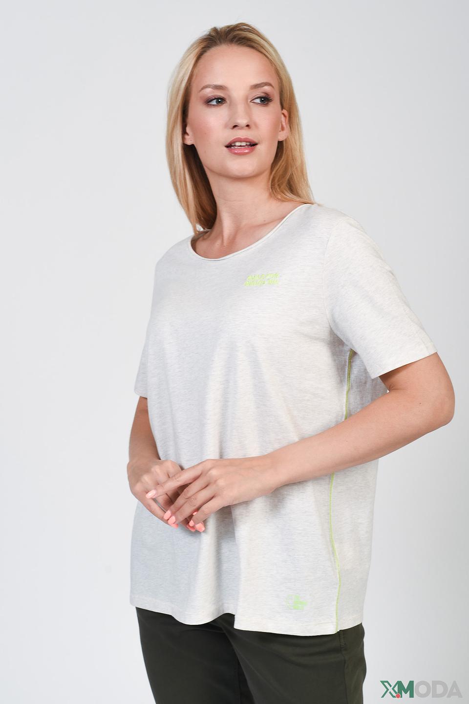 Футболка Oui с принтом светло-серый