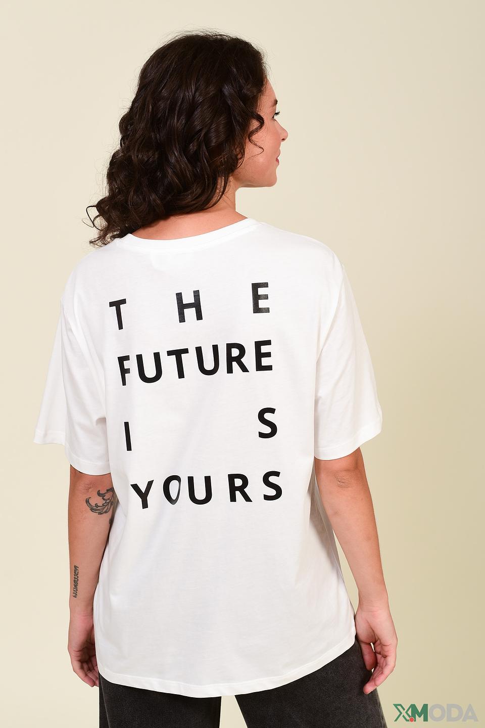 Футболка s.Oliver белая с принтом