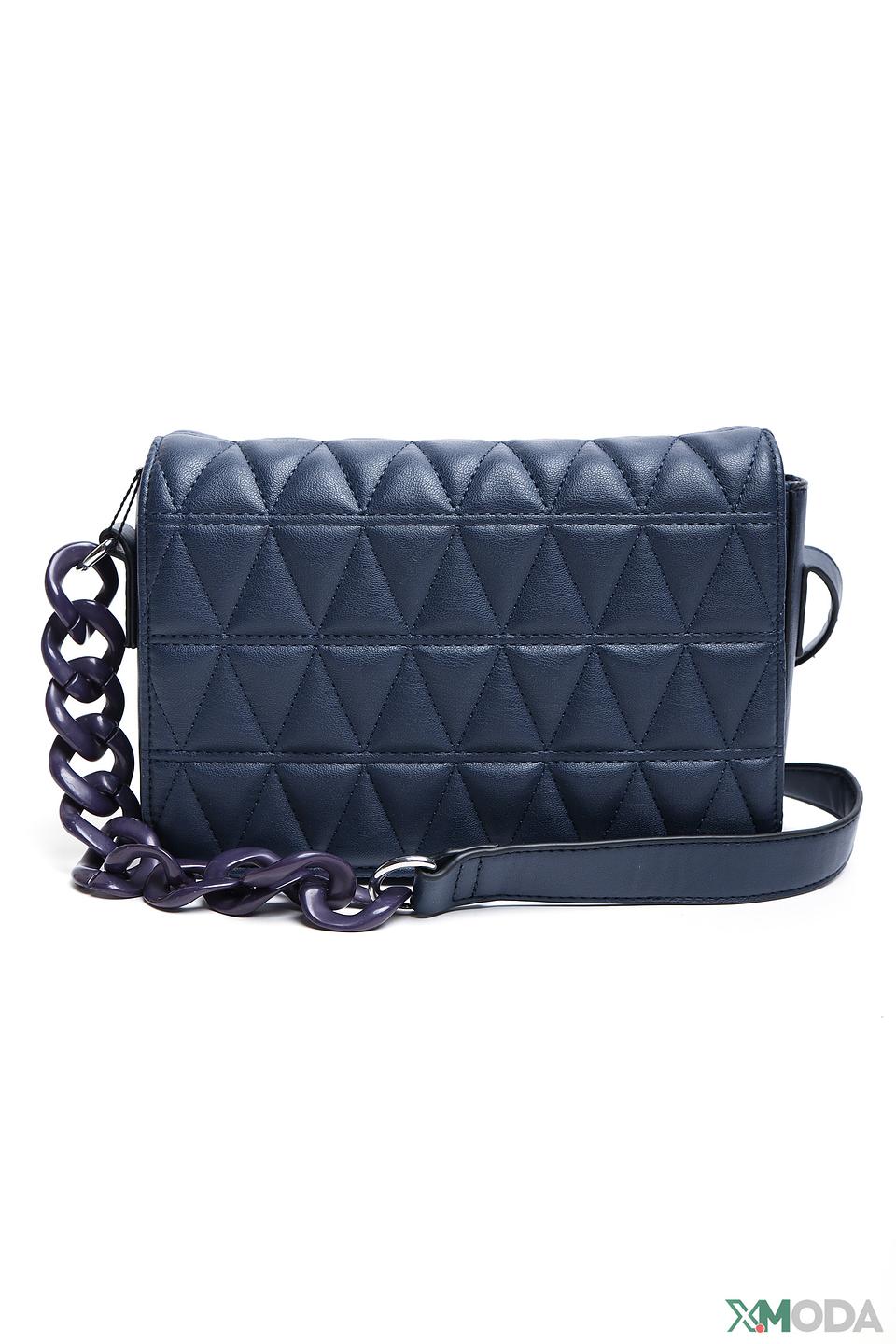 Сумка Pezzo стеганая синяя