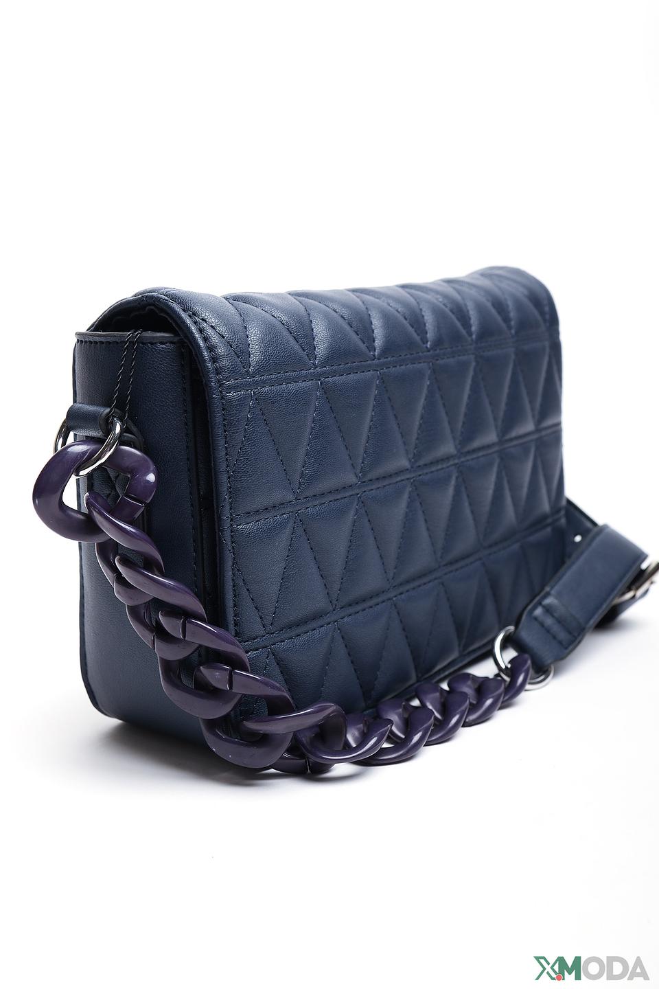 Сумка Pezzo стеганая синяя