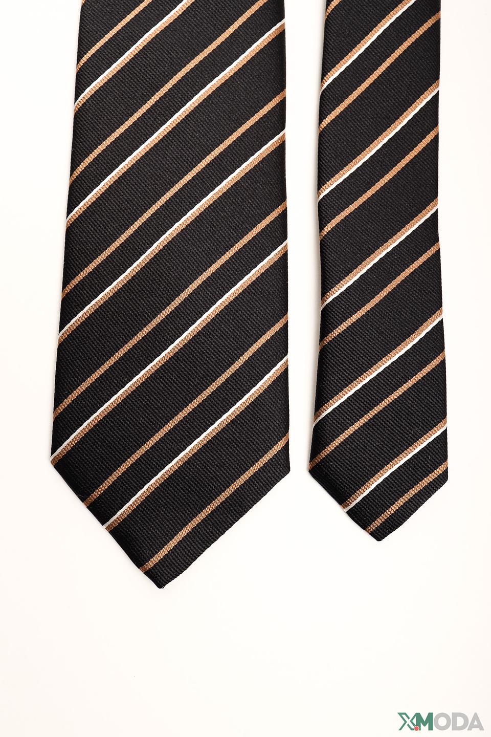 Галстук Boss Business в полоску чёрный