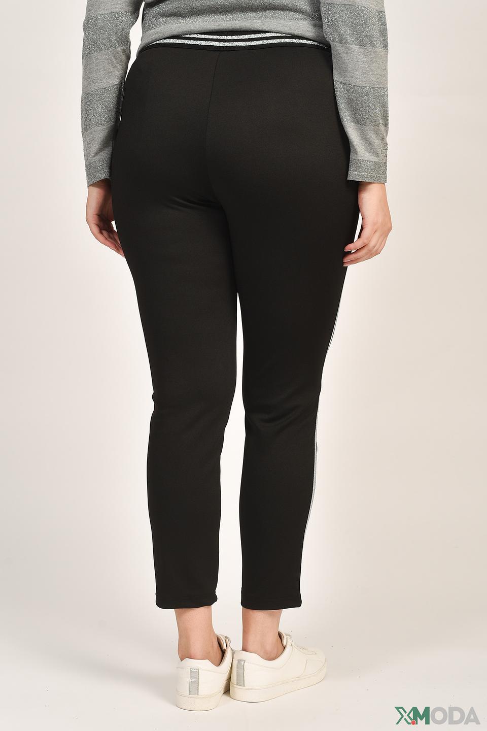 Брюки Doris Streich с полосой чёрные