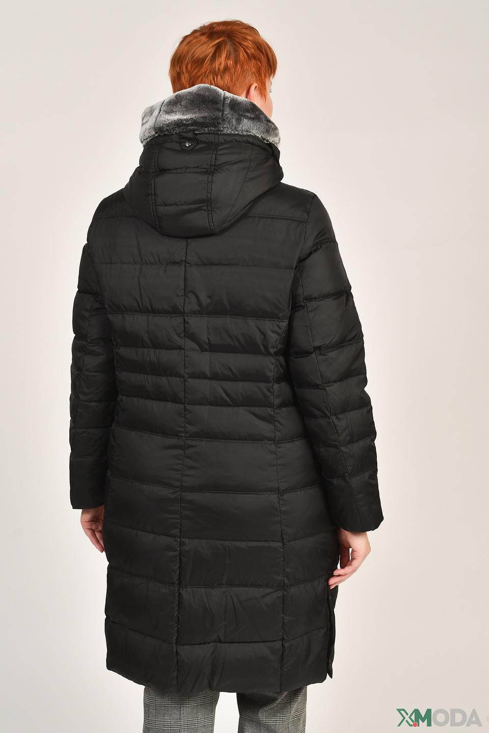 Пальто Lebek стеганое чёрное
