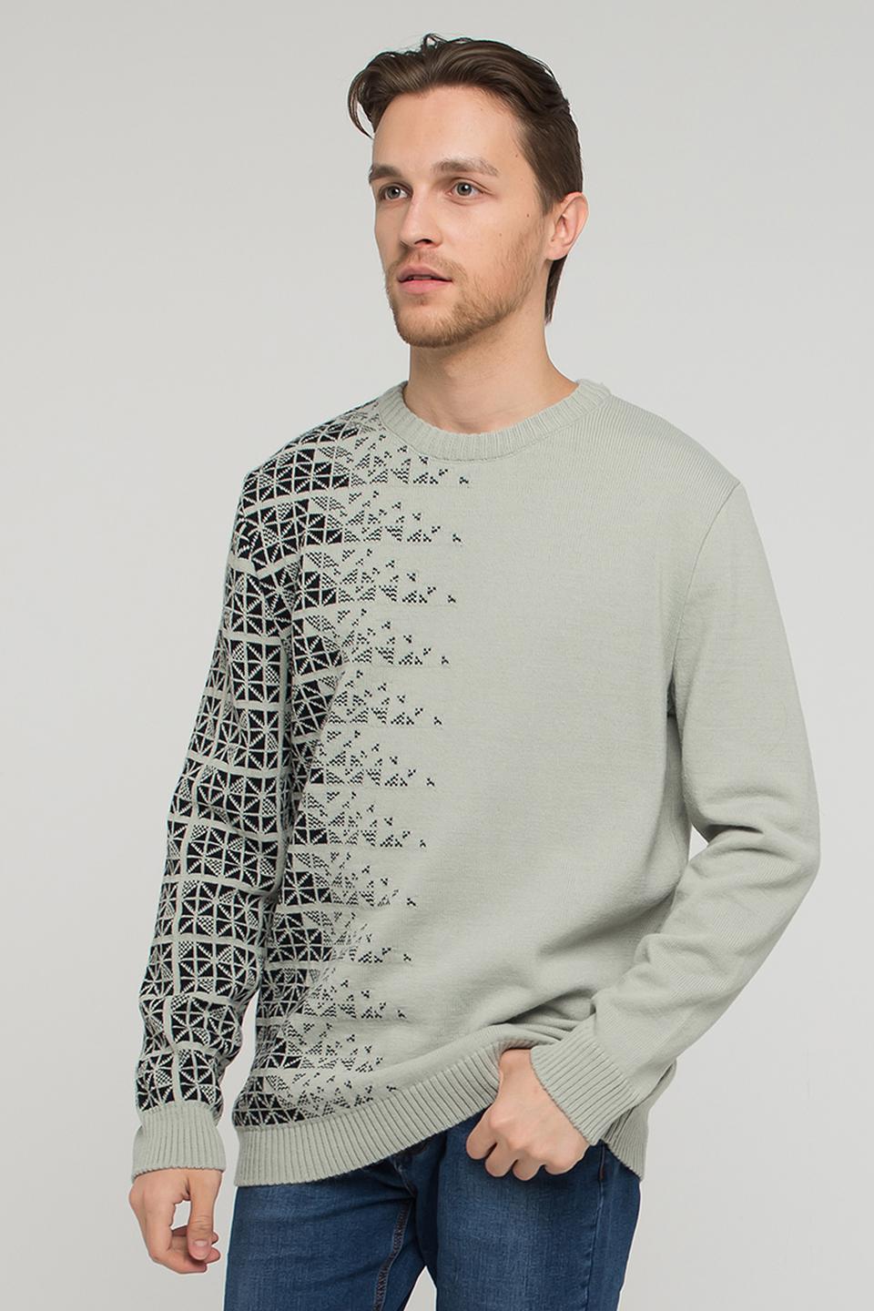 Джемпер VAY с узором серый