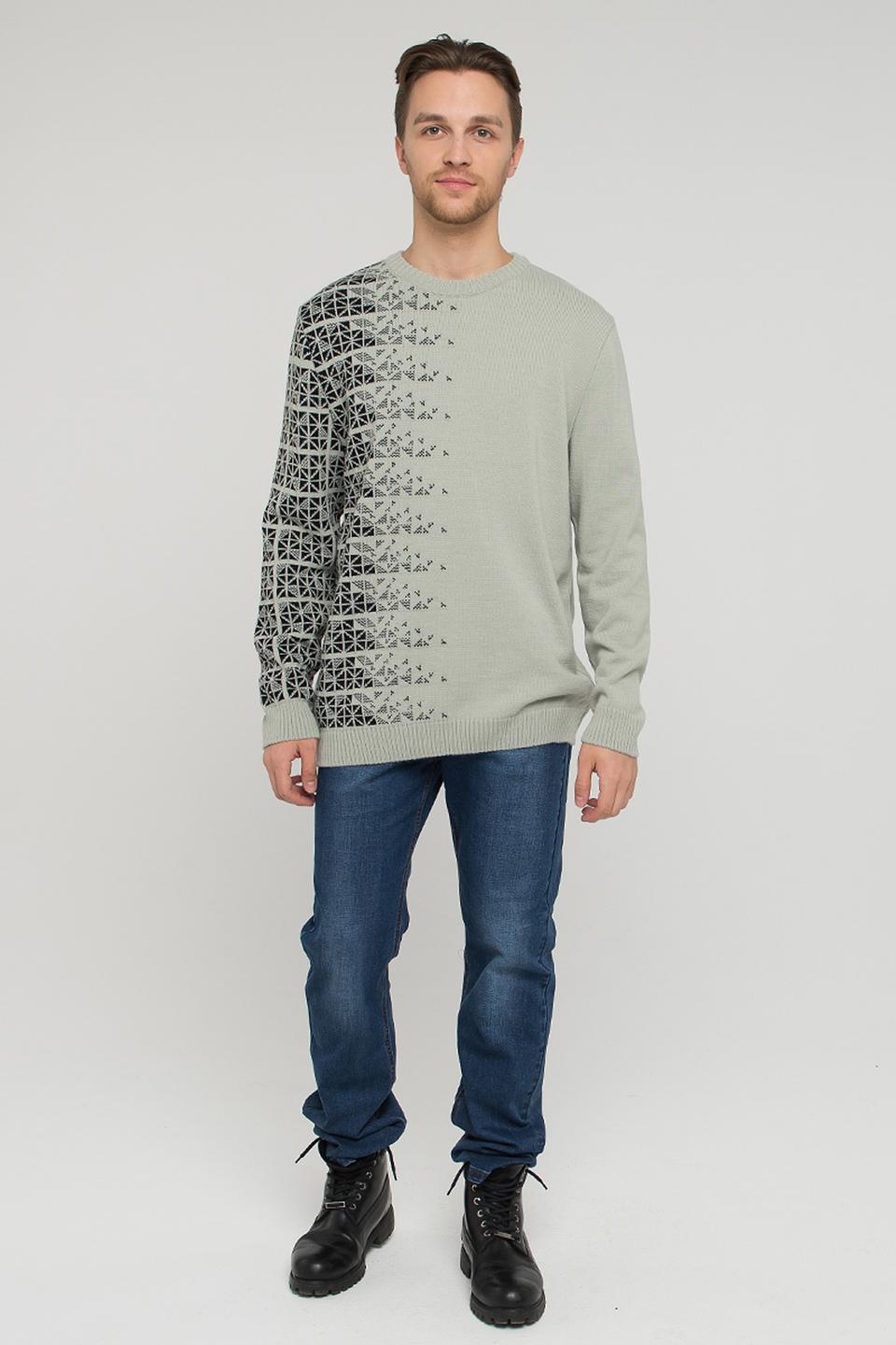 Джемпер VAY с узором серый