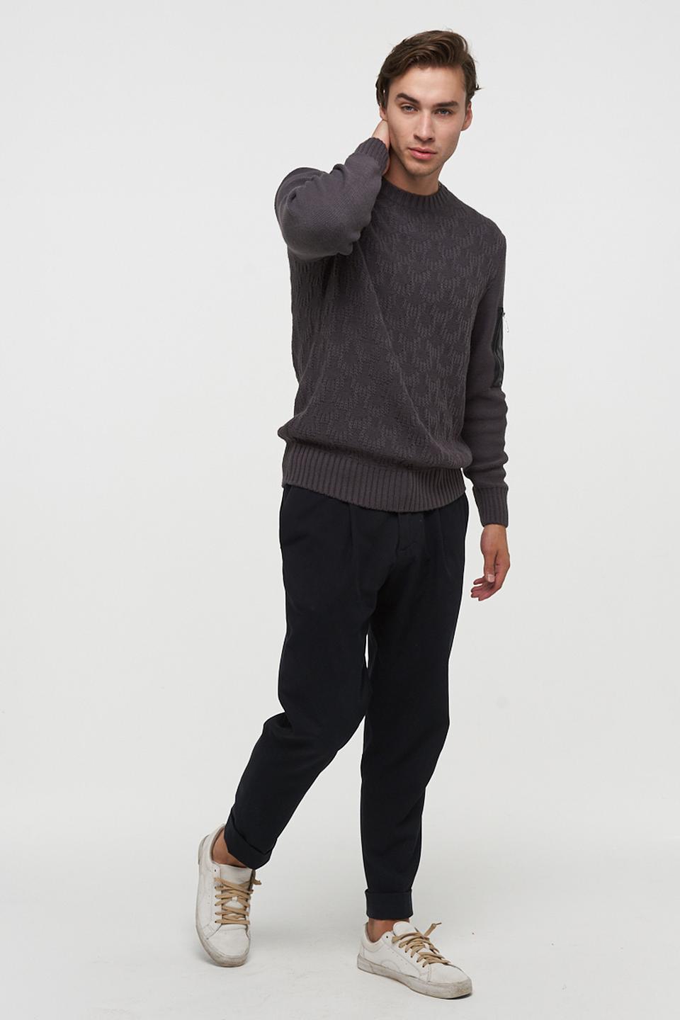 Джемпер VAY мужской серый с узором