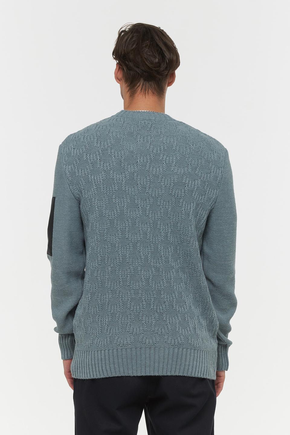 Джемпер VAY мужской с кожаными вставками