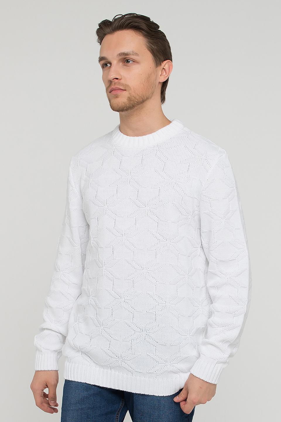 Джемпер VAY мужской белый с узором
