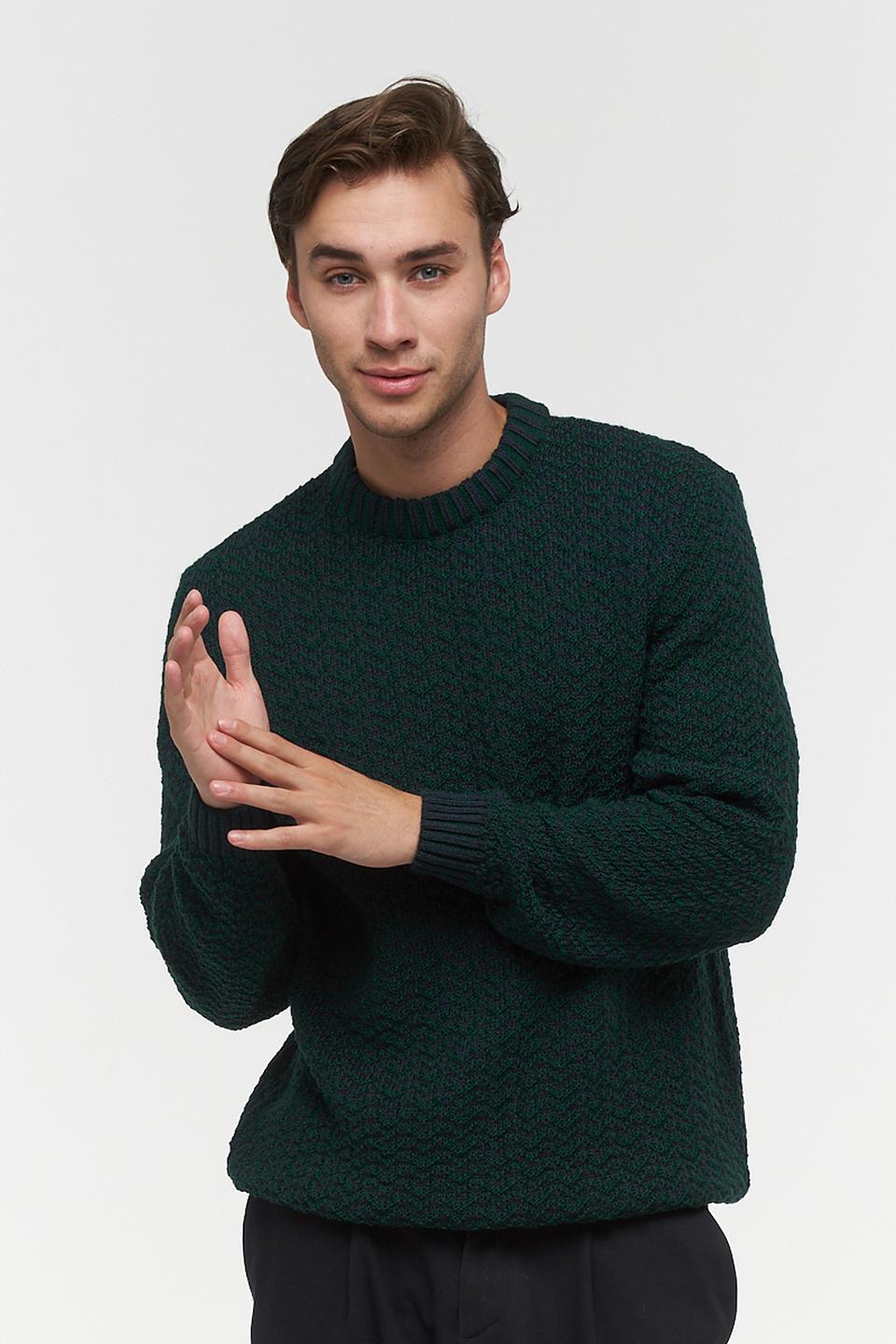 Джемпер VAY мужской тёмно-зелёный