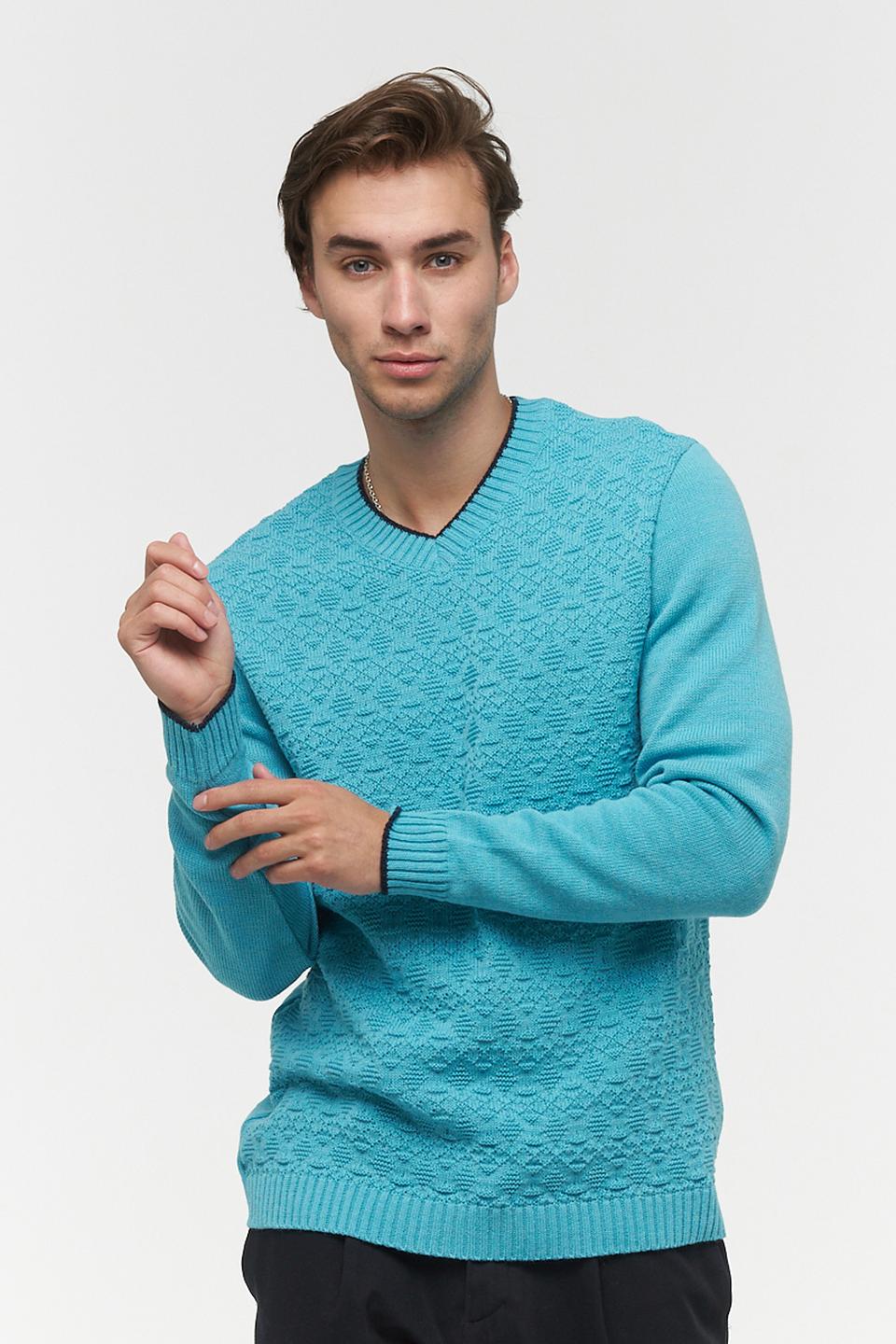 Джемпер VAY мужской бирюзовый