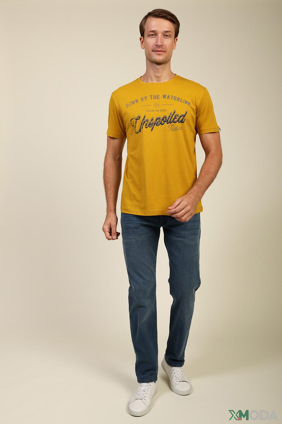 Футболка Lerros горчичная с принтом