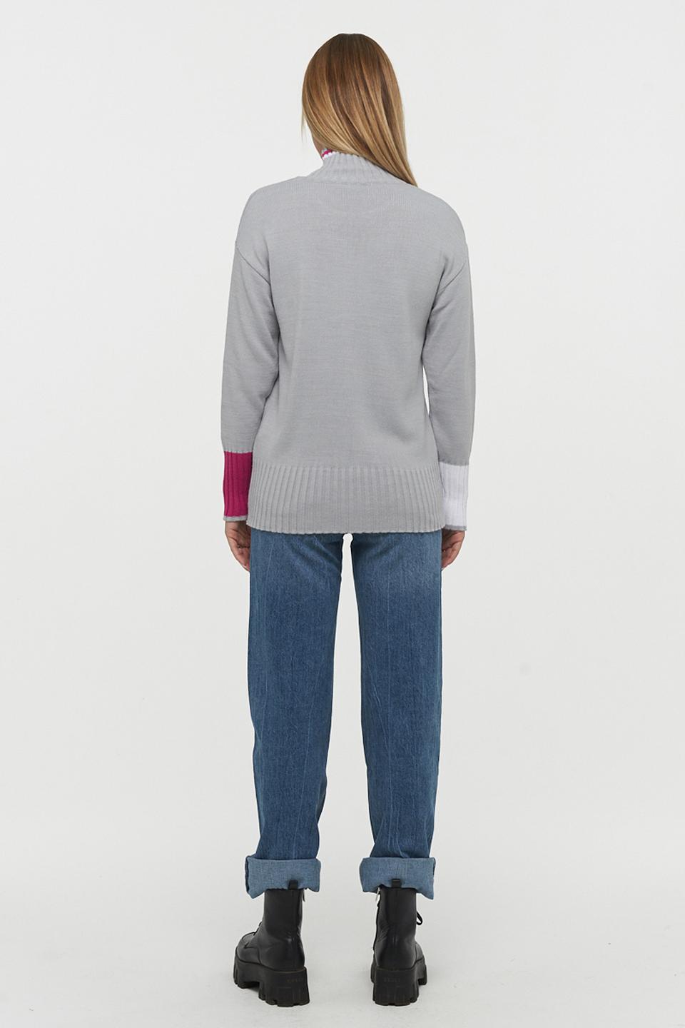 Водолазка BE YOU с ромбом серый