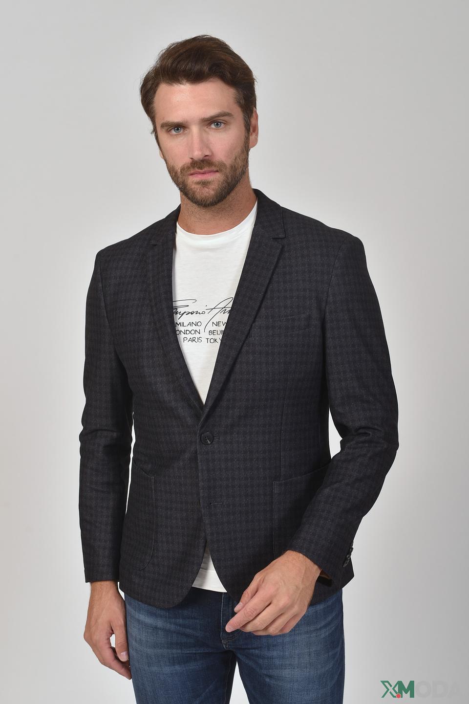 Пиджак Calamar в клетку серый