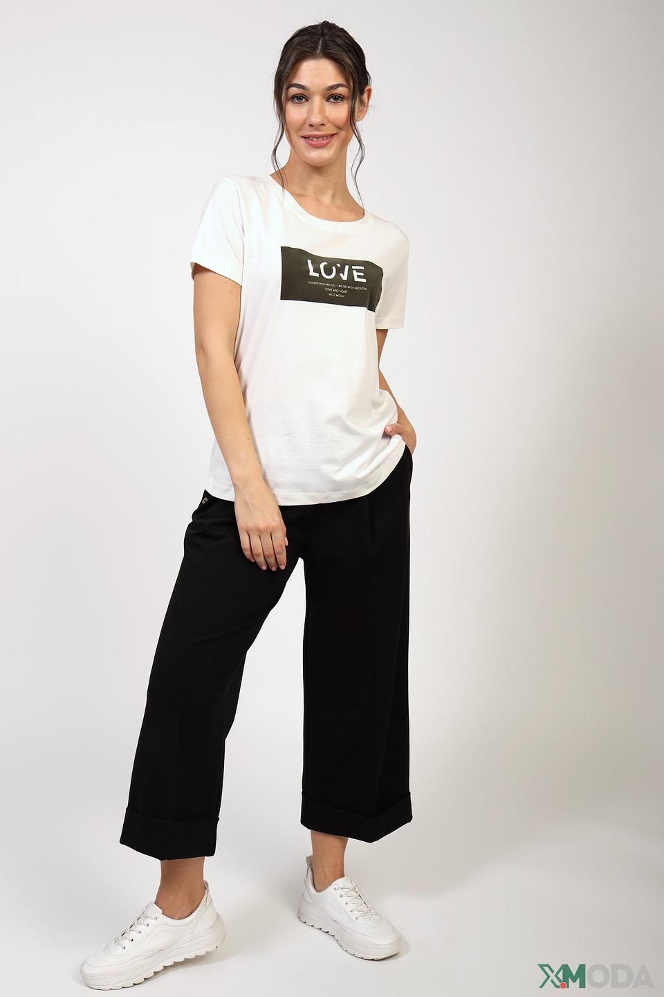 Футболка Mos Mosh с принтом LOVE белый