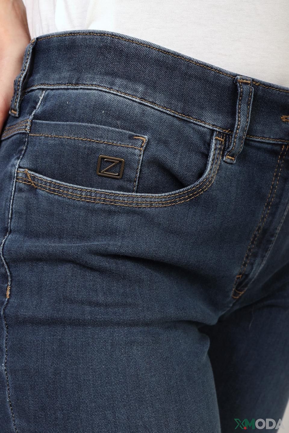 Джинсы Zerres с манжетами синие