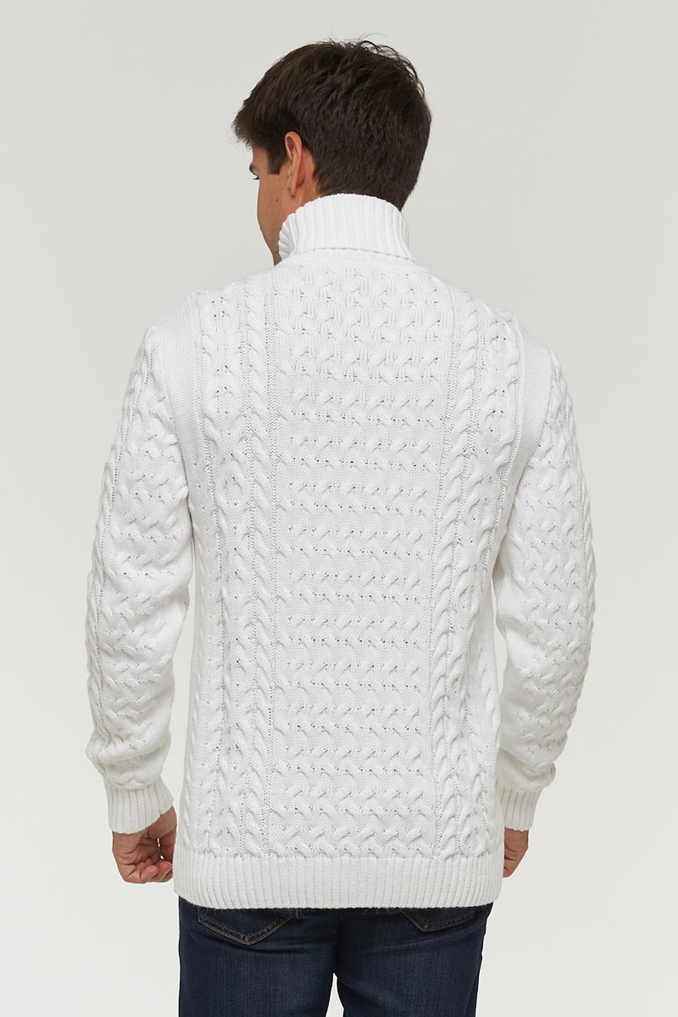 Водолазка VAY мужская белая с косами