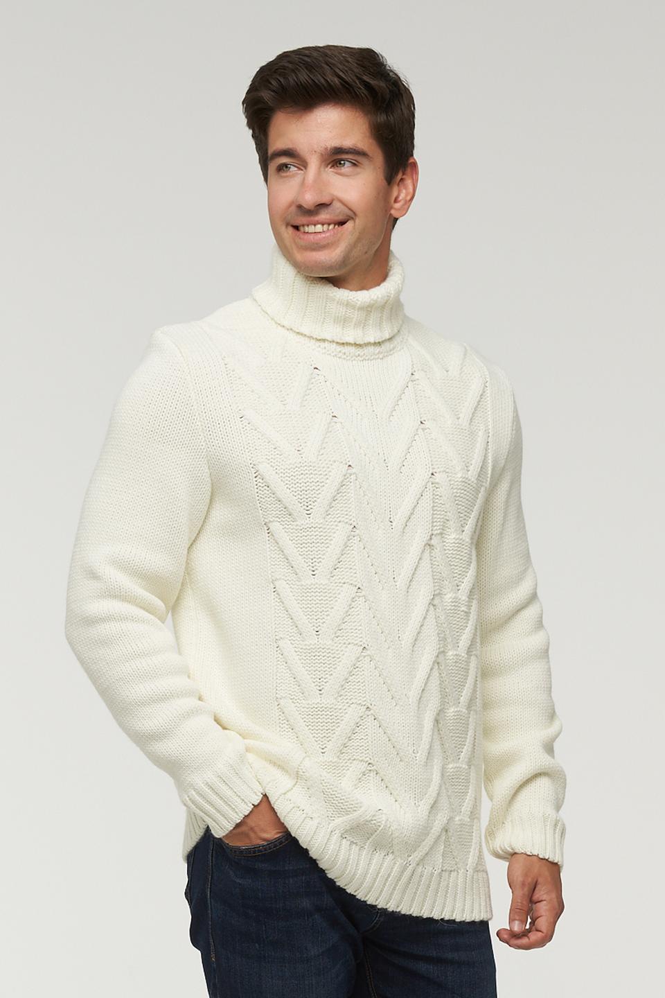 Водолазка BE YOU с косами молочный