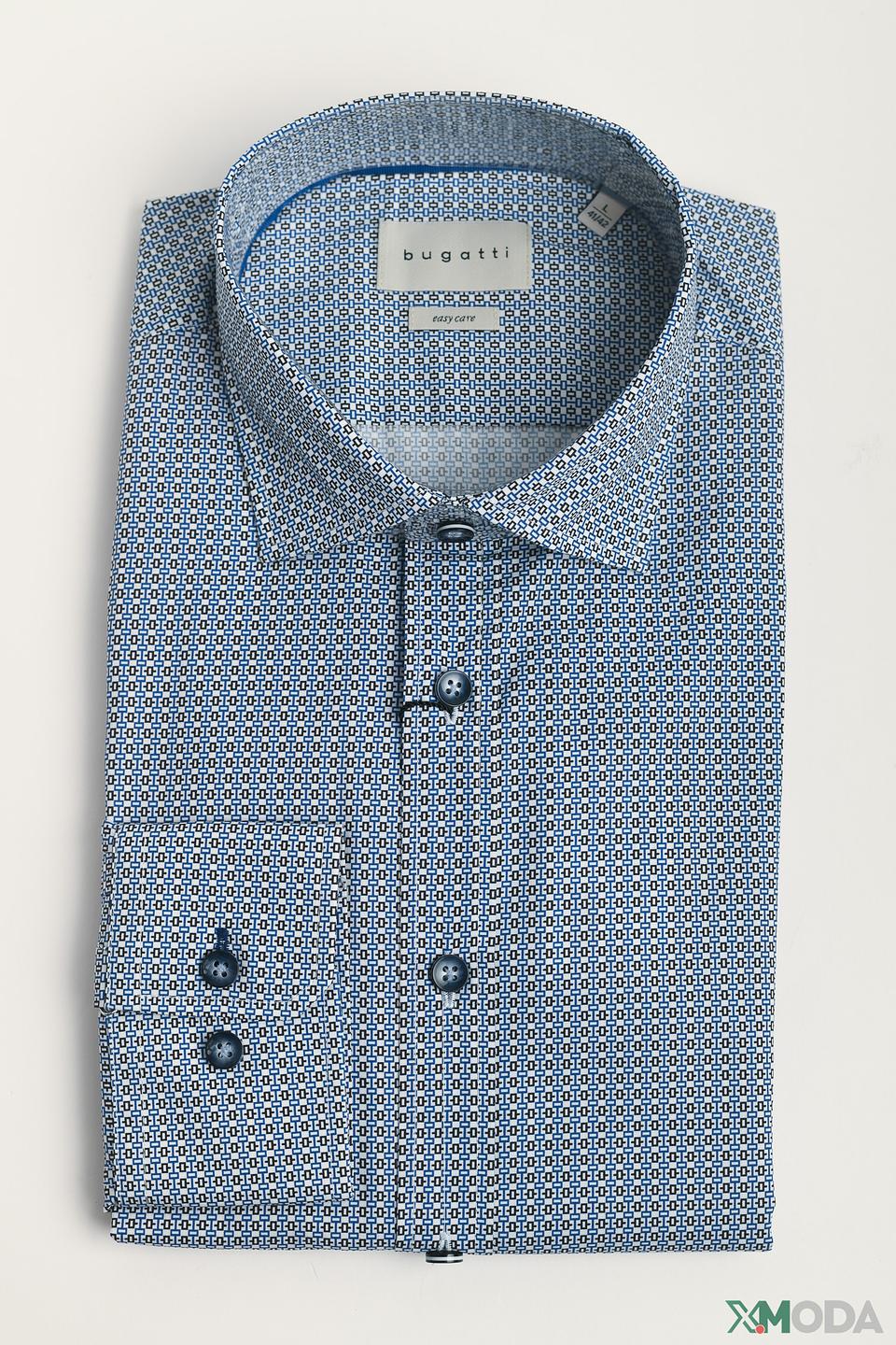 Рубашка Bugatti с геометрическим рисунком
