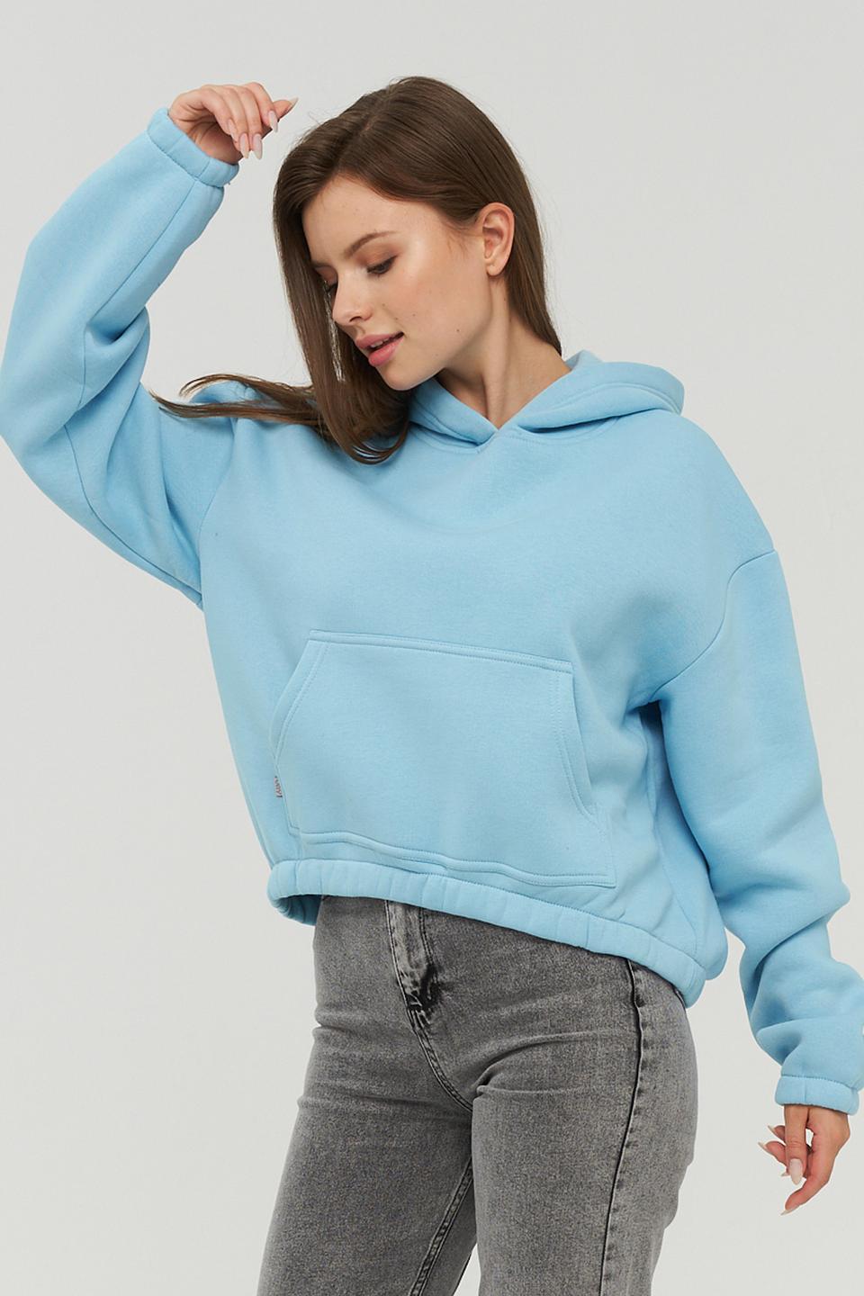 Толстовка VAY голубая оверсайз