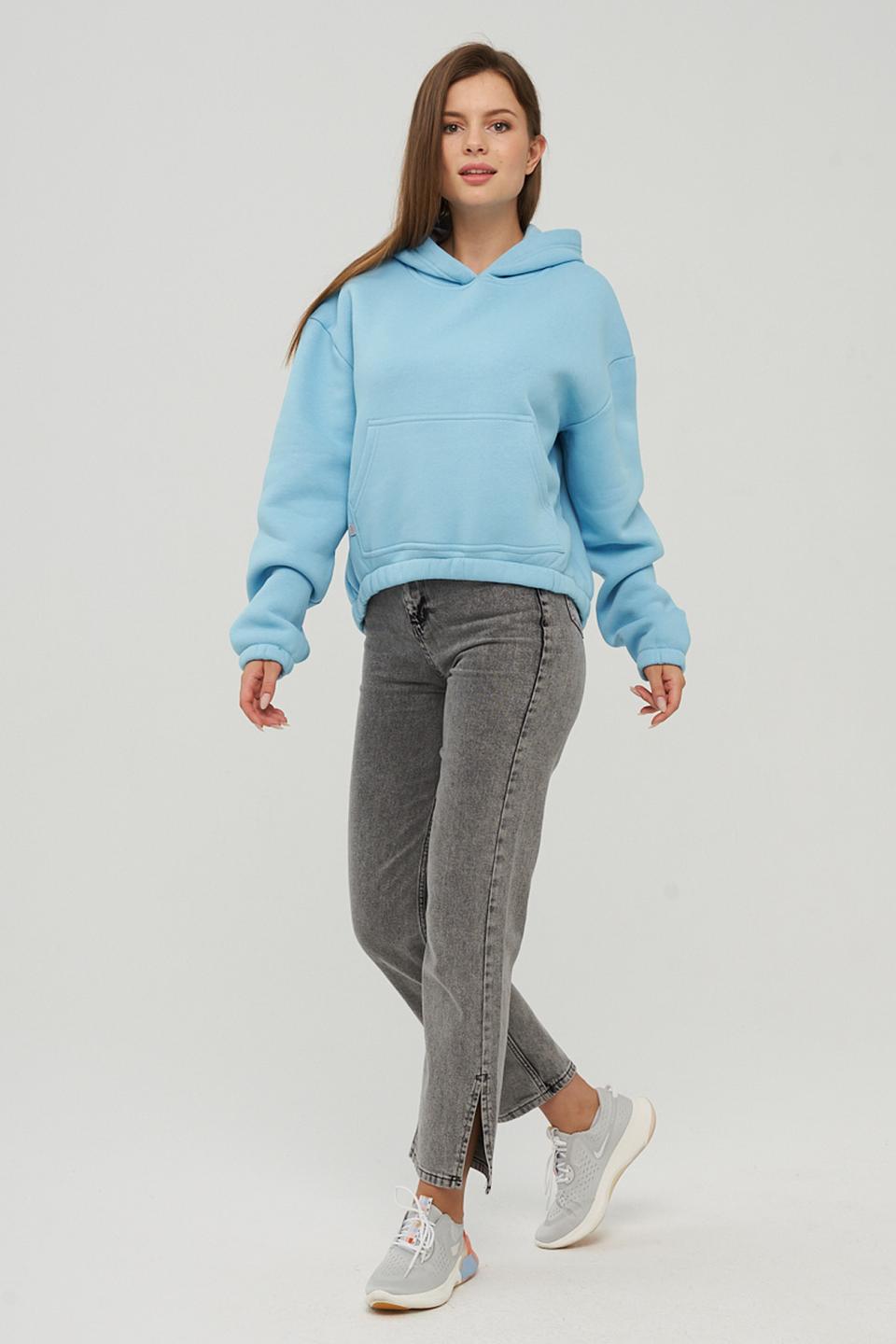 Толстовка VAY голубая оверсайз