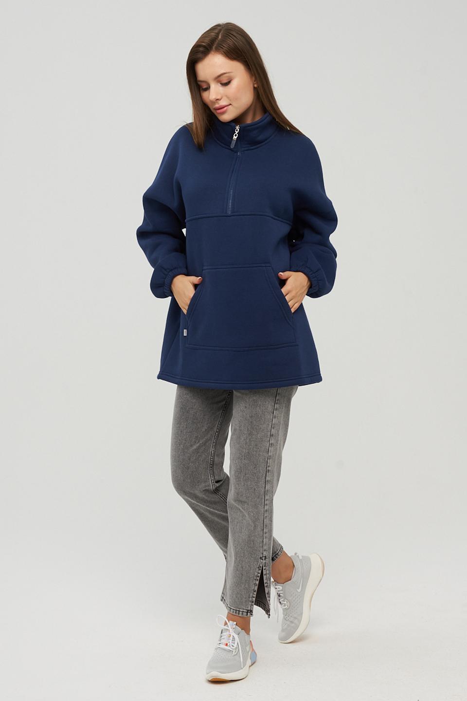 Толстовка VAY с молнией синяя