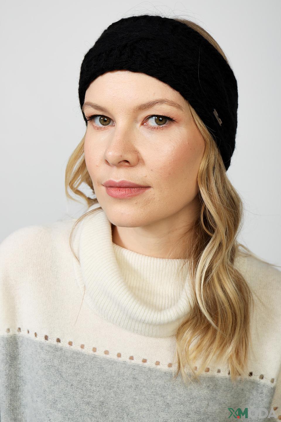 Повязка на голову Wegener чёрная вязаная