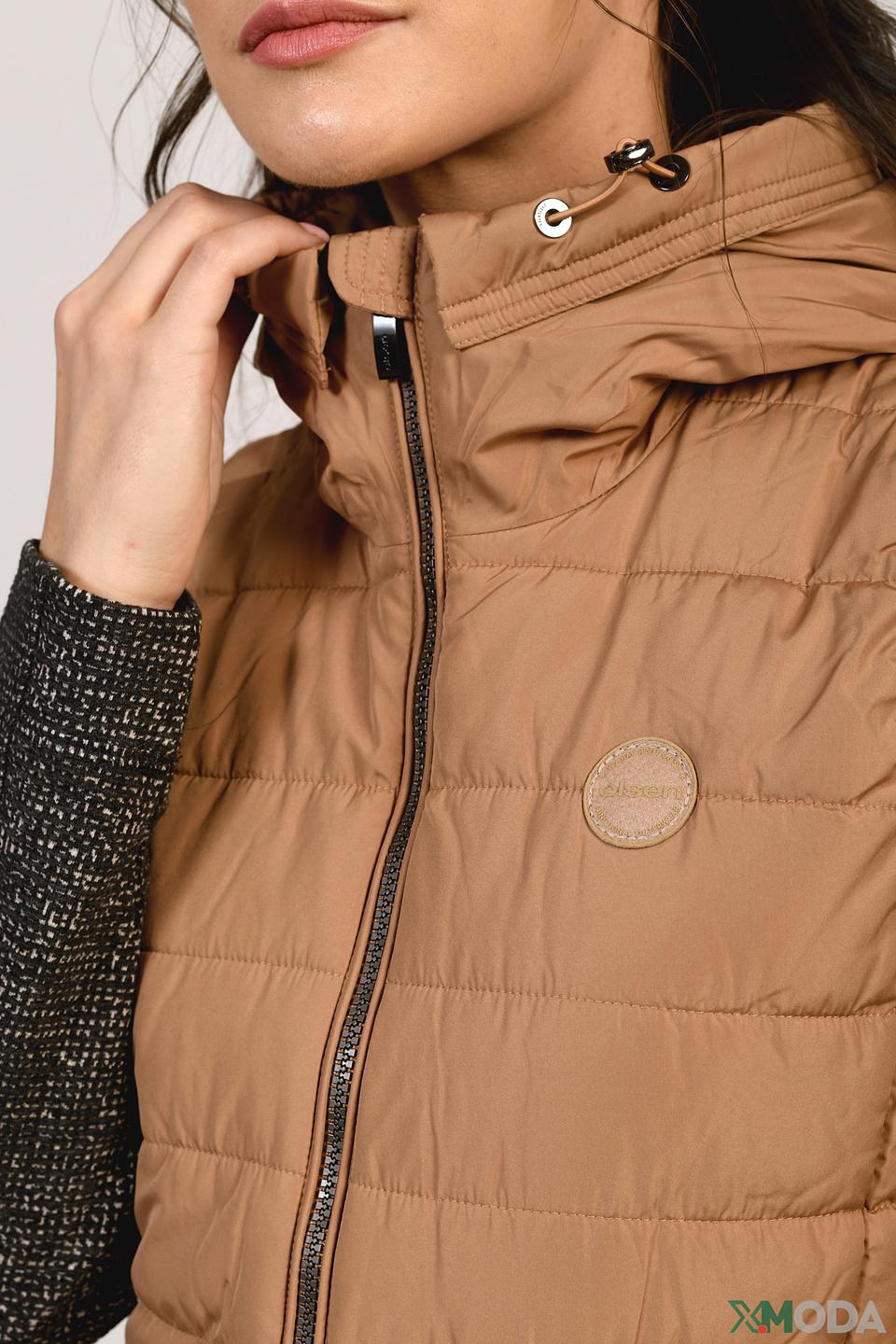 Жилет Olsen стеганый бежевый