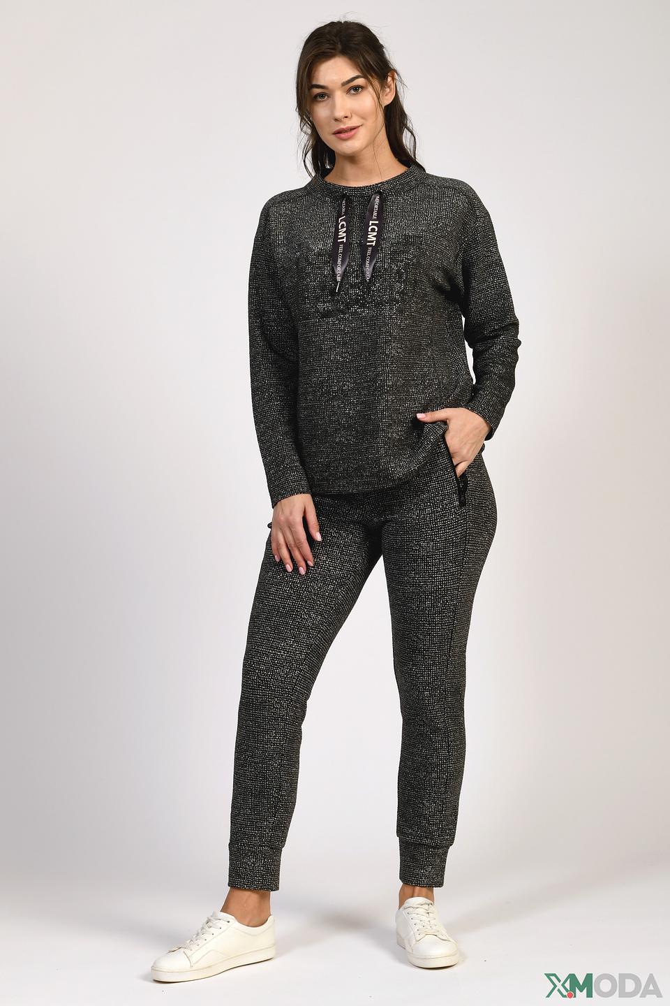 Пуловер Lecomte с логотипом чёрный