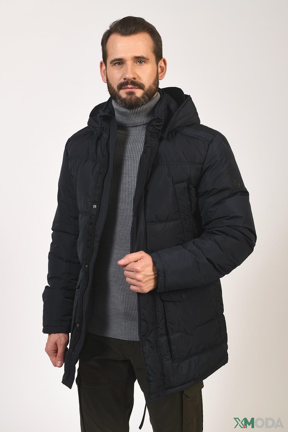 Куртка District стеганая тёмно-синяя