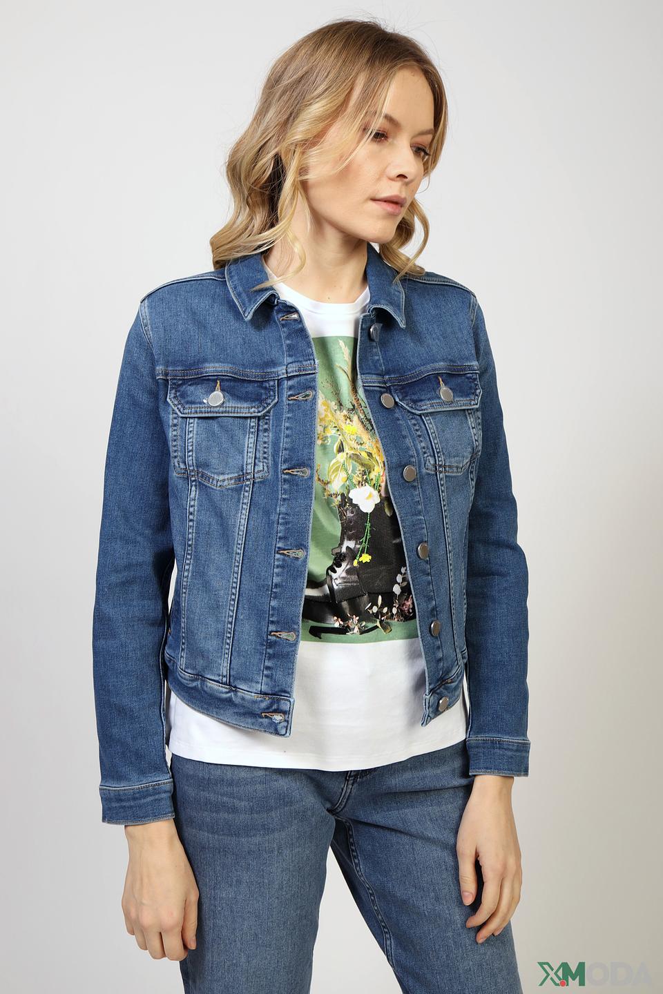 Джинсовый жакет Comma синий