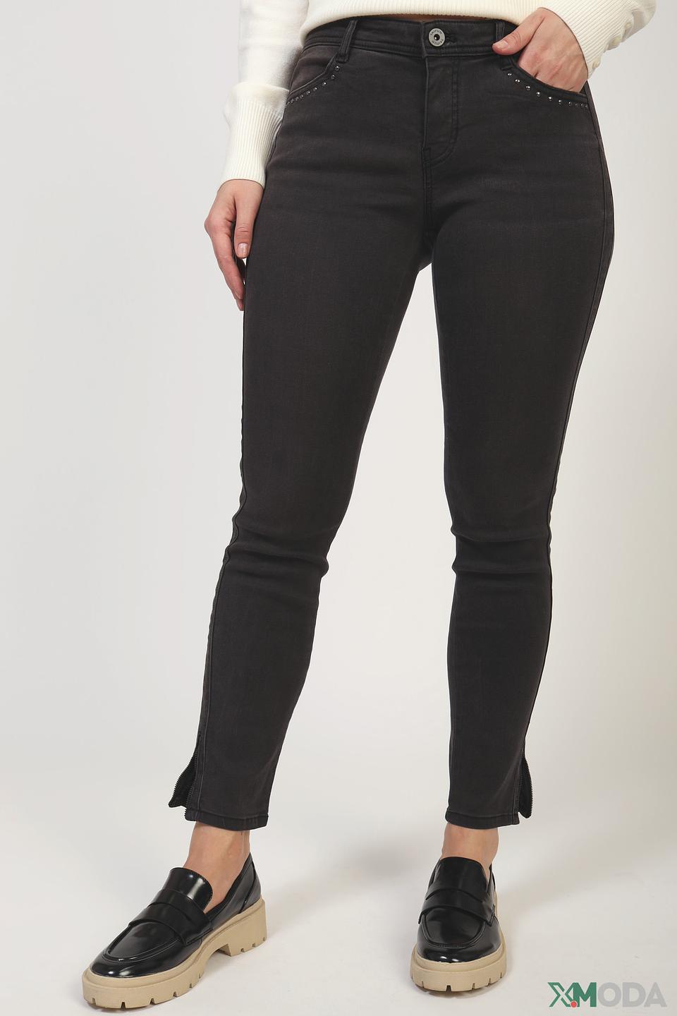 Джинсы Taifun с потертостями черные