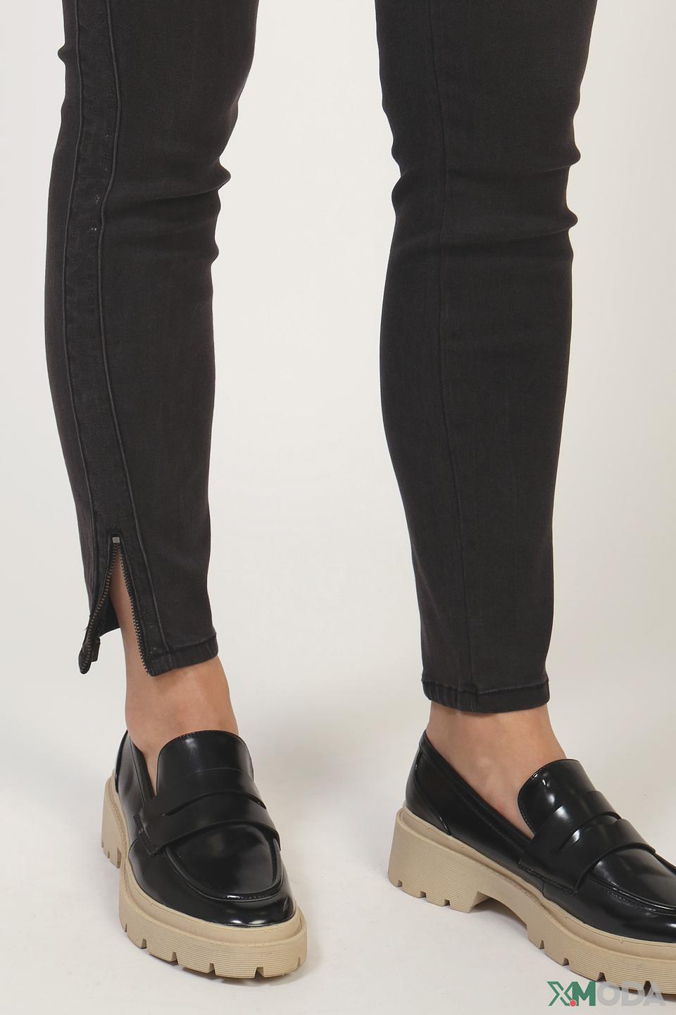 Джинсы Taifun с потертостями черные