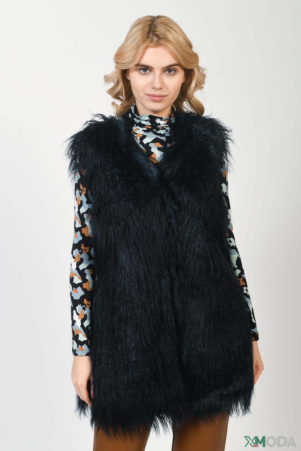 Жилет Taifun из искусственного меха чёрный