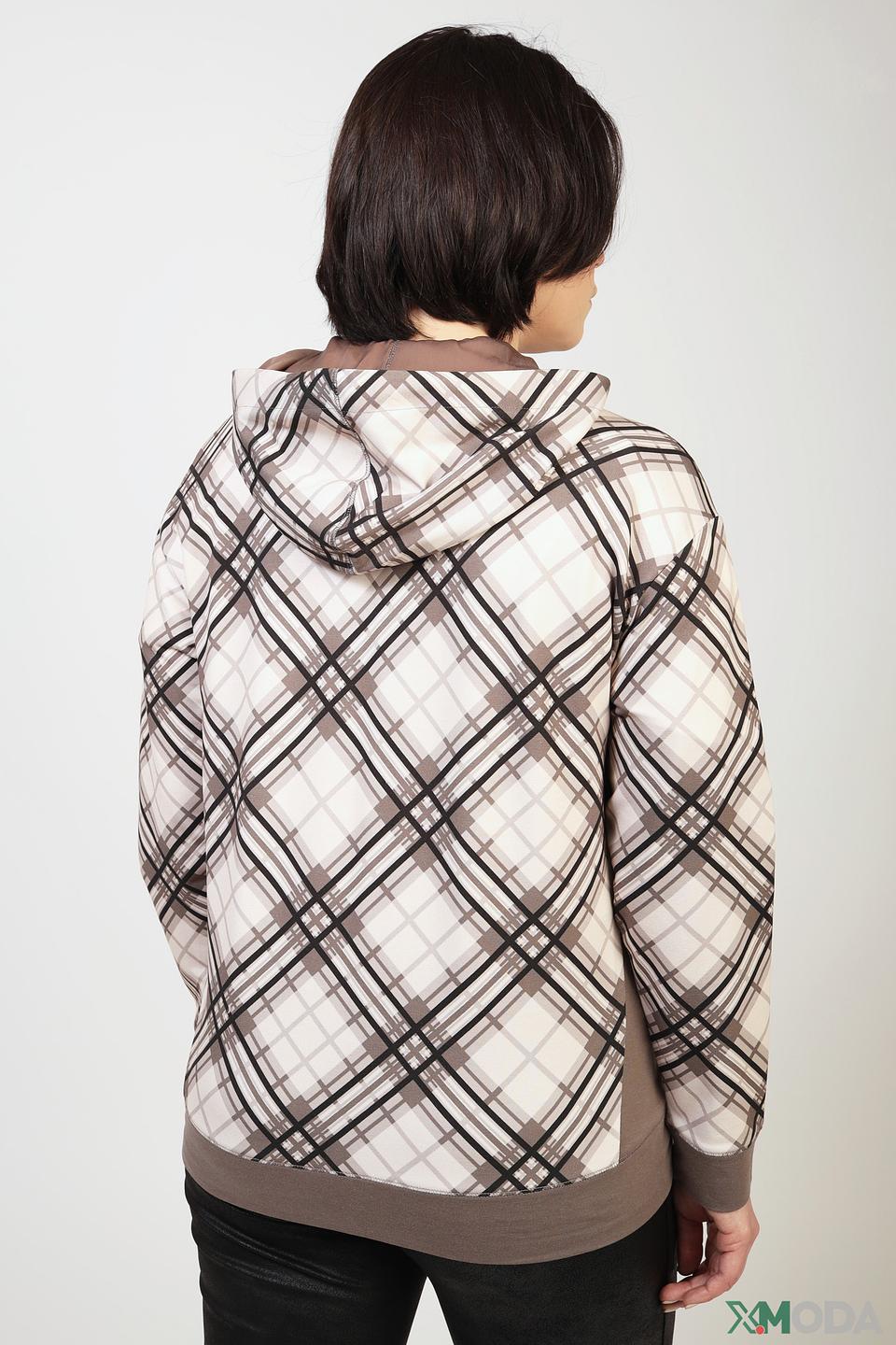 Пуловер Lecomte в клетку с лентой